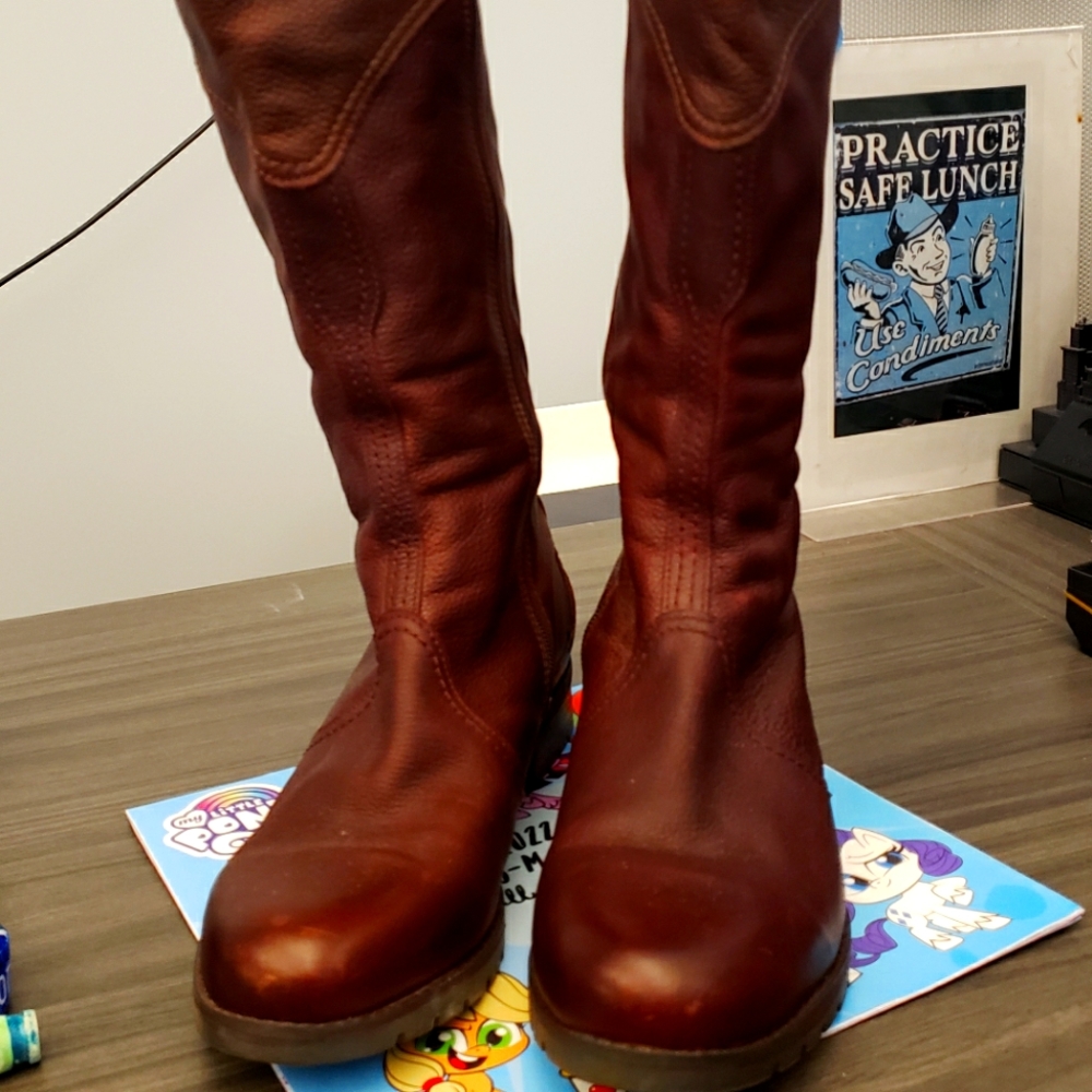 Rockport Hydro-shield Tristina Gore Tall  leather waterproof boots in Brown sz11